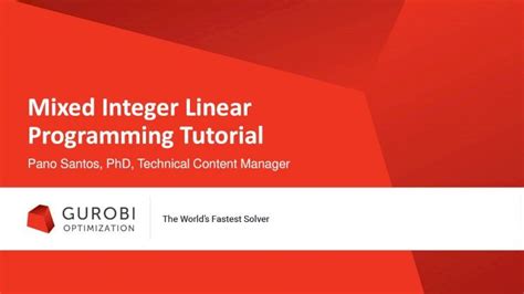 Mixed Integer Programming Gurobi