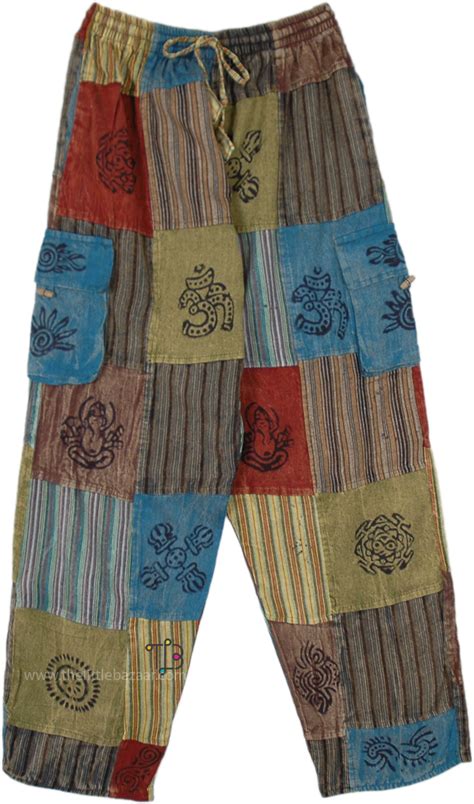 Mixed Pattern Pants