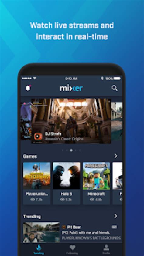Mixer Interactive Streaming App