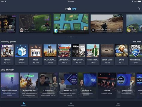 Mixer Streaming App