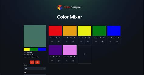 Mixing Colors Generator