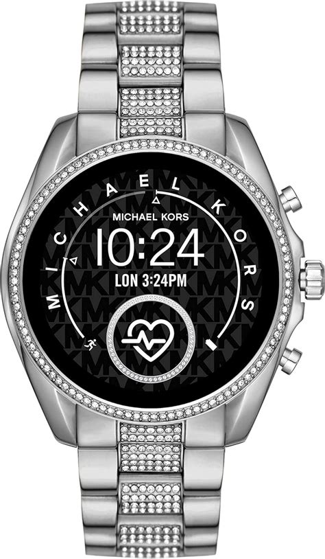 mk smart watch for women silver