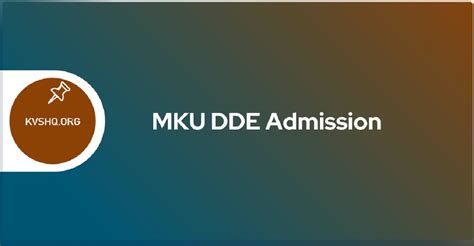 mku dde courses and fees