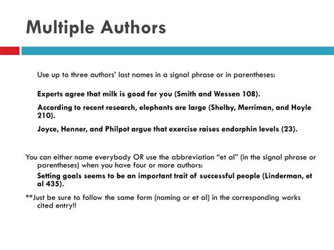mla format citation example multiple authors