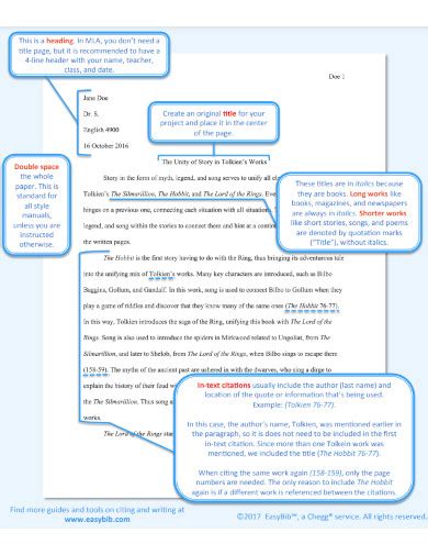 mla format paper example pdf