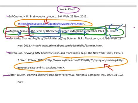 mla format text evidence example