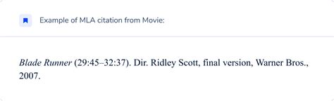 mla how to cite movies