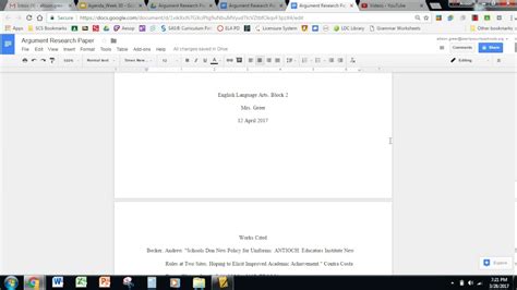 mla title page format google docs