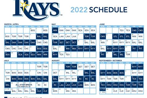 mlb schedule 2022 tampa bay