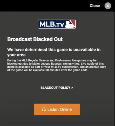 mlb tv postseason blackout restrictions