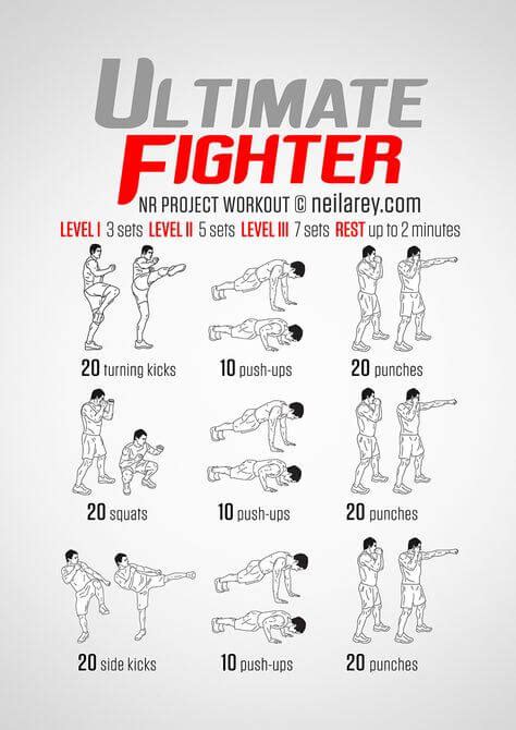 mma workout routine at home
