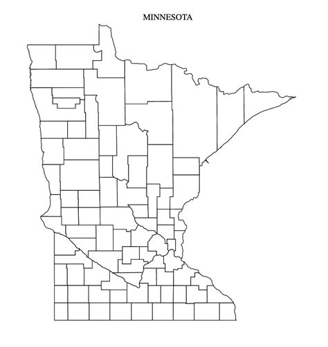 Mn Map Outline Printable