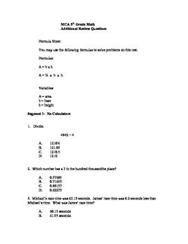 Mn Mca Printable Practice Worksheets