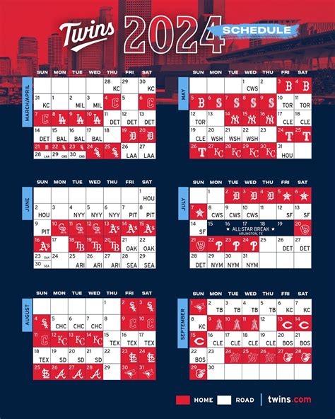 mn twins 2024 schedule printable