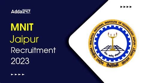 mnit jaipur recruitment portal