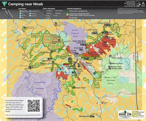 moab dispersed camping map