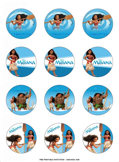 Moana Stickers Printable