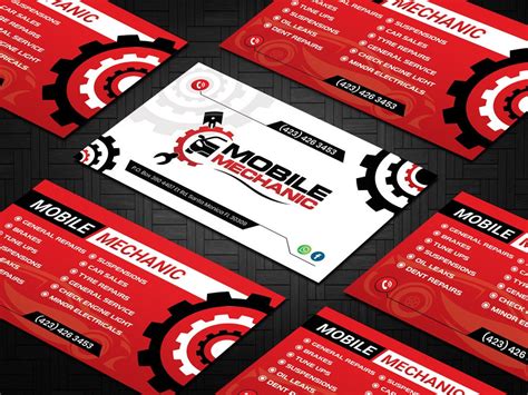 Mobile Mechanic Business Card gingeryoungdesigns