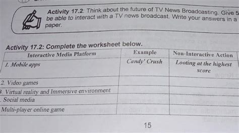 Mobile Apps Example Non Interactive Action And Interactive Action Brainly