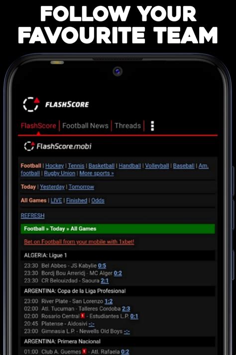 mobile flashscore