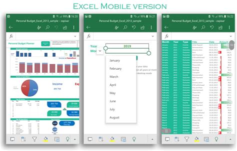 Mobile Friendly Excel Spreadsheet