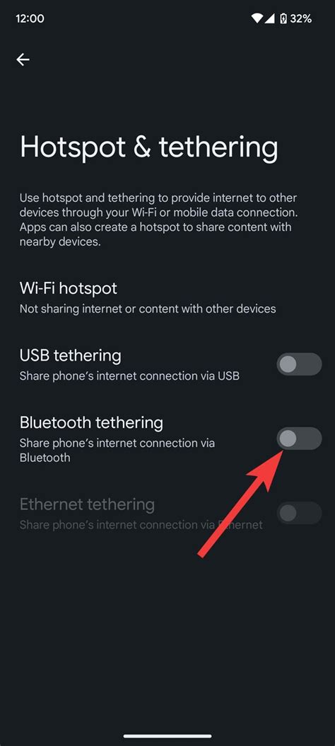 Mobile Hotspot Via Bluetooth