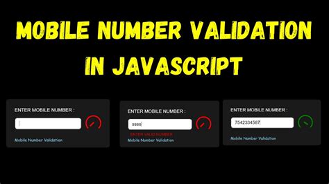 mobile number validation in javascript w3schools