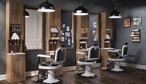Décoration de salon de coiffure barbier de style vintage