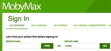 mobymax sign in school code