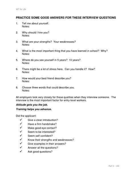 mock job interview questions and answers for students with answers pdf