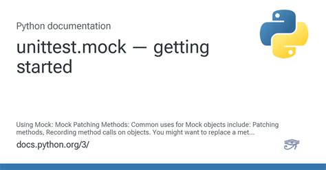 Mock Method Python Unittest