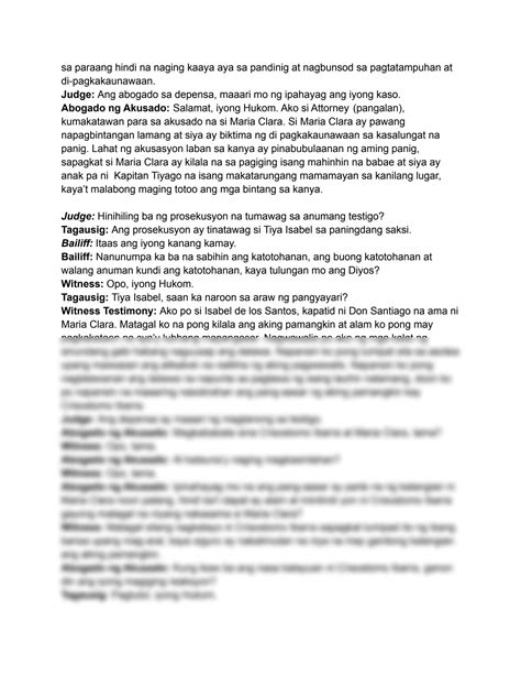 mock trial script example tagalog