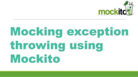 Mockito How To Throw Exception