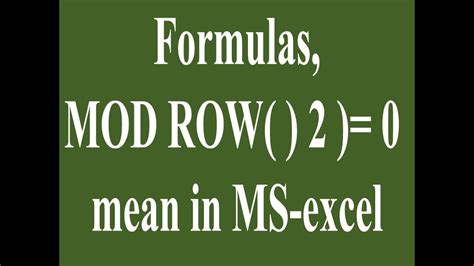 Excel Formula Example