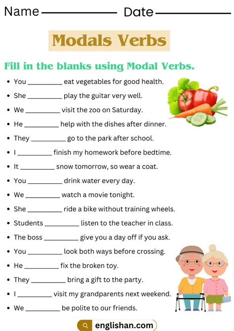 modal verbs exercises with answers