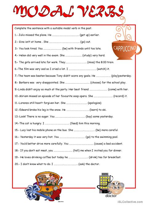 modal verbs of probability present and past exercises pdf