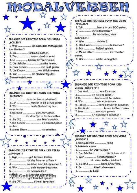 A1 Modalverben Schreiben Sie Sätze. Deutsch Daf Arbeitsblatter