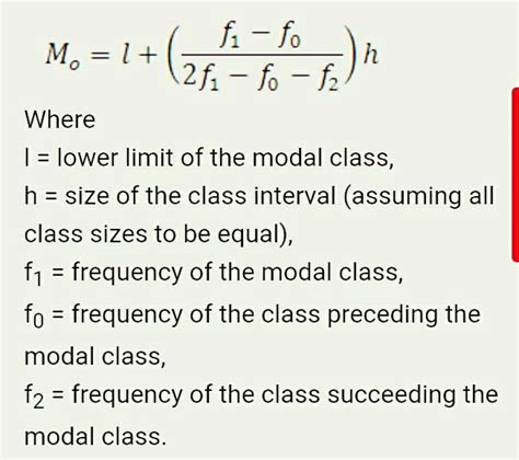mode formula for discrete frequency distribution