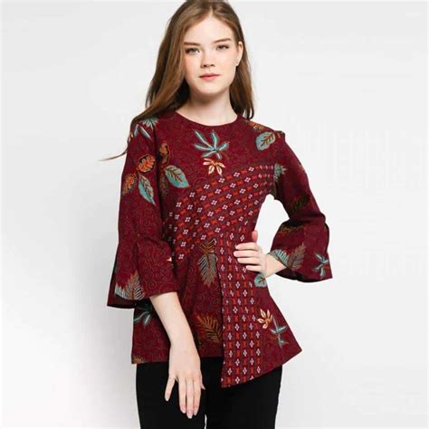 Jual Atasan Batik Blouse Kombinasi Model Terbaru - Seragam Baju Batik Kerja  - Kab. Pekalongan - Sf-Colection | Tokopedia