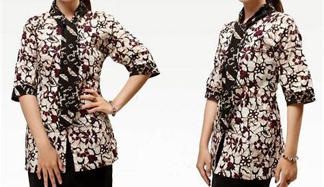 Model Baju Batik Atasan Wanita Lengan Panjang Modern - 50+ Model Baju