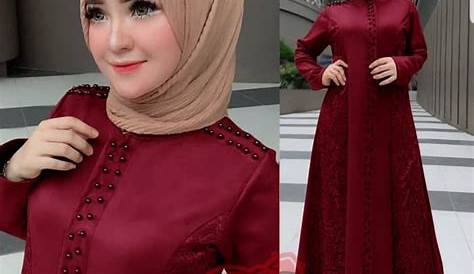 Baju Gamis Long Dress Hijab Model Selendang Pesta | RYN Fashion