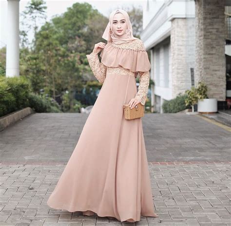 Jual Baju Gamis Muslim Terbaru 2021 2022 Model Baju Pesta Wanita Kekinian  Bahan Brokat Kondangan Remaja Indonesia|Shopee Indonesia