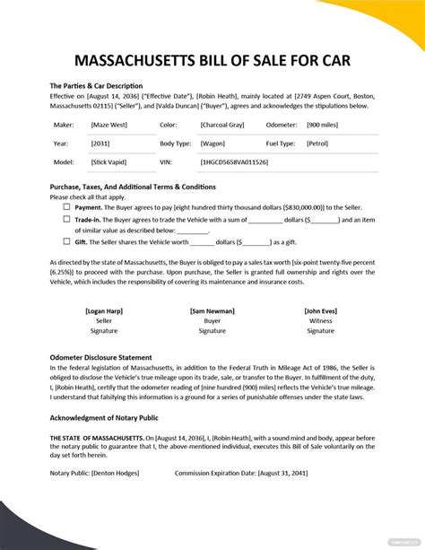 Everything You Need To Know About Model Bill Of Sale For Truck On Installment Plan In Massachusetts