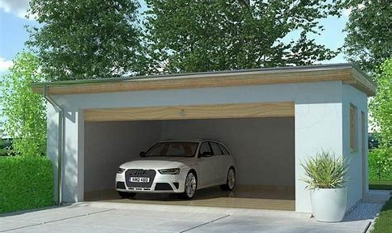 model garasi mobil terpisah dari rumah