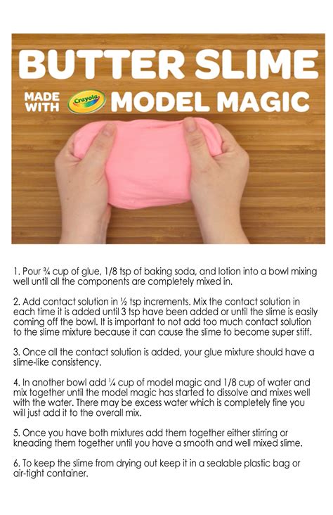 Model Magic Slime Printable Recipe