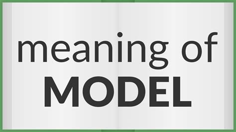 model meaning in art