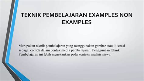 model pembelajaran example non examples