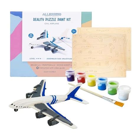 Model Plane Kit With Paint
