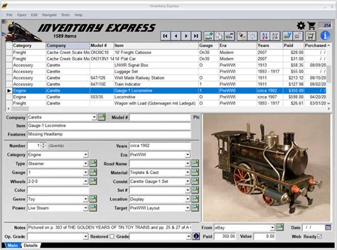 Model Train Inventory App