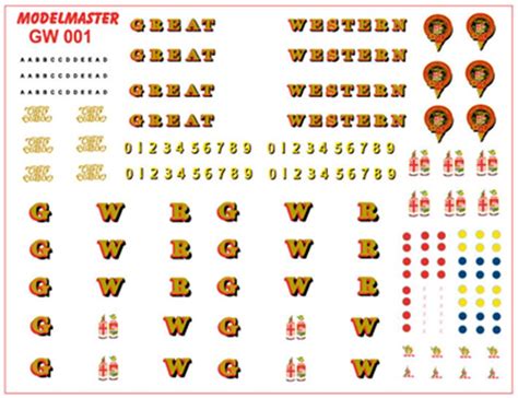 Model Train Lettering Decals